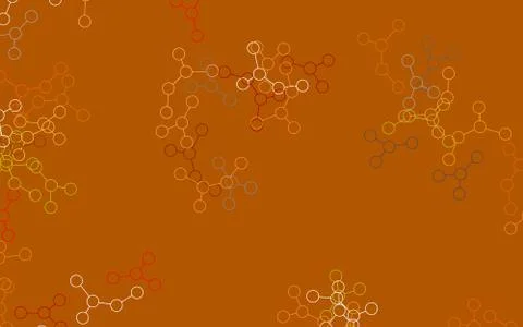 Light Red vector pattern with artificial intelligence network. Illustrazione stock