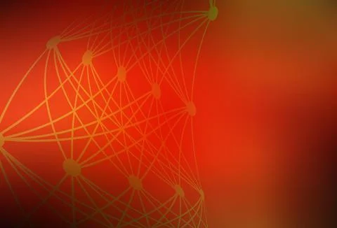 Light Red vector pattern with artificial intelligence network. Stock Illustration