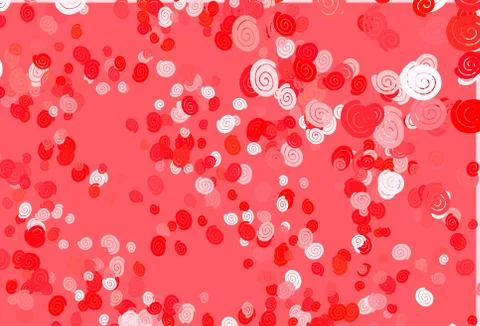 Light Red vector pattern with bubble shapes. Illustrazione stock
