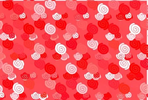 Light Red vector pattern with bubble shapes. 스톡 일러스트
