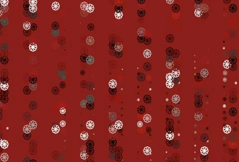 Light Red vector pattern with christmas snowflakes. 스톡 일러스트
