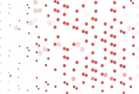 Light Red vector pattern with christmas snowflakes. Stock Illustration