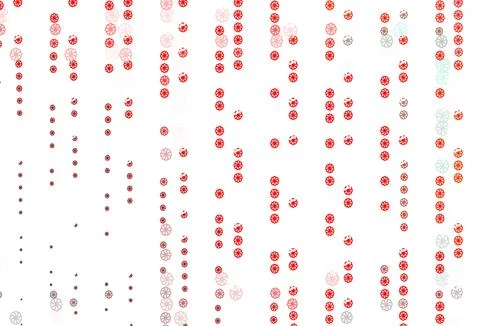 Light Red vector pattern with christmas snowflakes. Stock Illustration