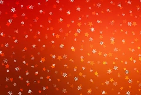 Light Red vector pattern with christmas snowflakes, stars. 库存插图