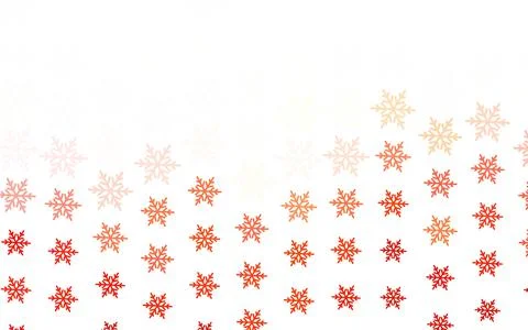 Light Red vector pattern with christmas snowflakes, stars. Illustrazione stock