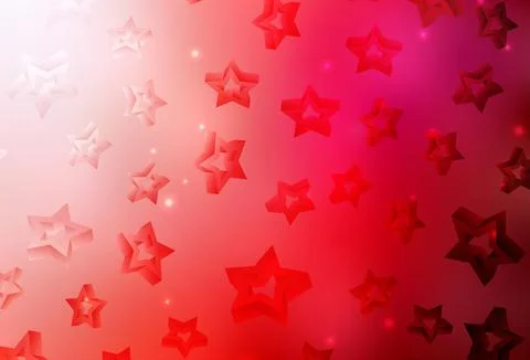 Light Red vector pattern with christmas stars. Stock Illustration