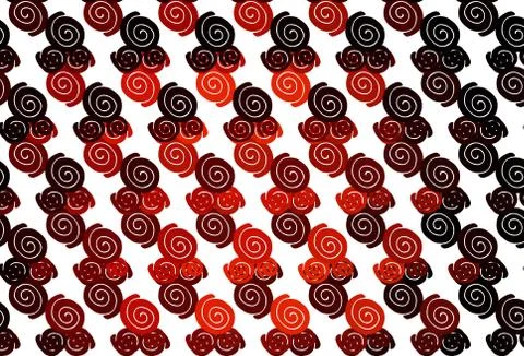 Light Red vector pattern with curved circles. Stock Illustration