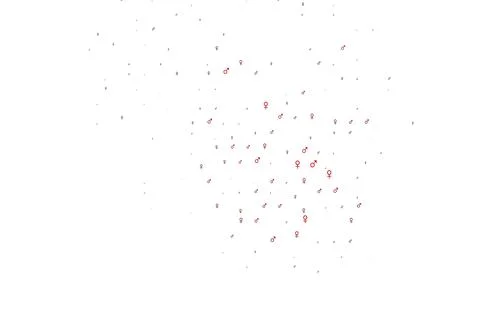 Light red vector pattern with gender elements. Stockillustratie