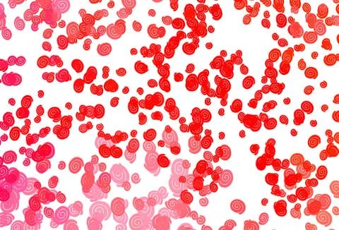 Light Red vector pattern with lines, ovals. 스톡 일러스트