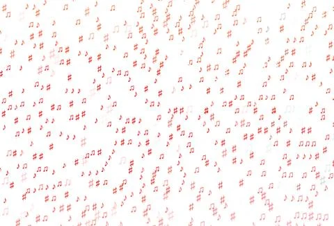 Light Red vector pattern with music elements. Illustrazione stock