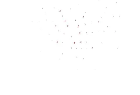 Light Red vector pattern with music elements. Stock Illustration