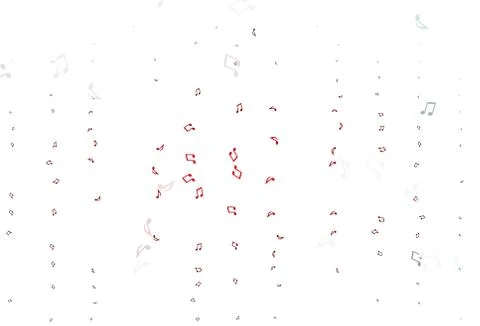 Light Red vector pattern with music elements. 스톡 일러스트