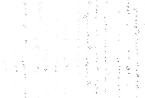 Light Red vector pattern with music elements. 스톡 일러스트
