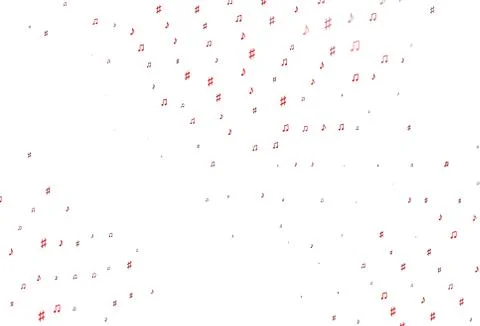 Light Red vector pattern with music elements. Illustrazione stock