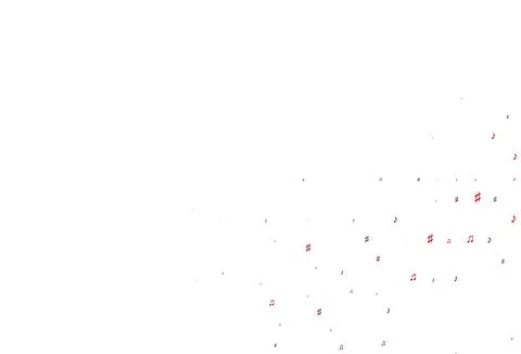Light Red vector pattern with music elements. 스톡 일러스트