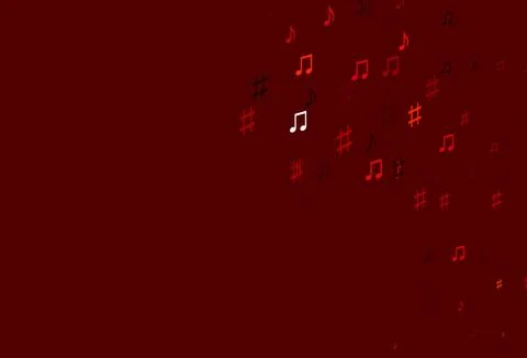Light Red vector pattern with music elements. Illustrazione stock