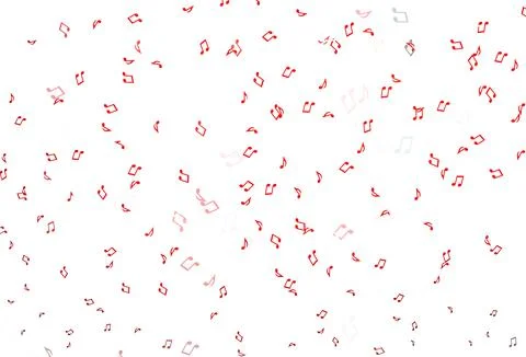Light Red vector pattern with music elements. Stockillustratie