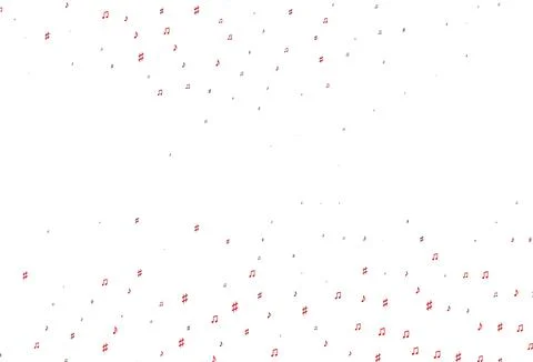 Light Red vector pattern with music elements. Illustrazione stock