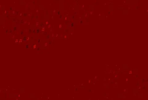 Light Red vector pattern with music elements. Stockillustratie