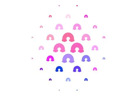 Light Red vector pattern with rainbow elements. 스톡 일러스트