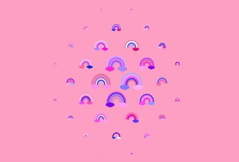 Light Red vector pattern with rainbow elements. Stockillustratie