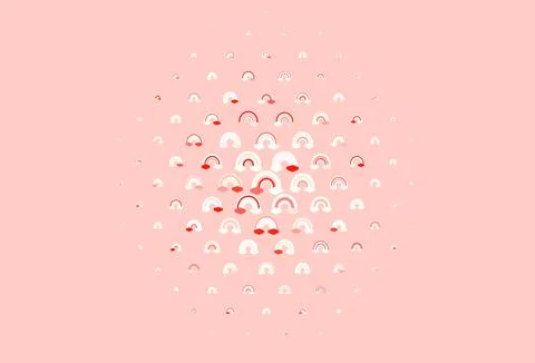 Light Red vector pattern with rainbow elements. 스톡 일러스트