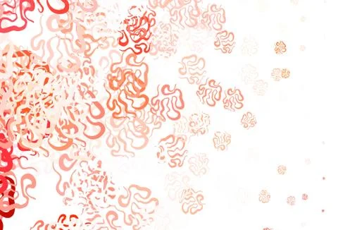 Light Red vector pattern with random forms. Stock Illustration
