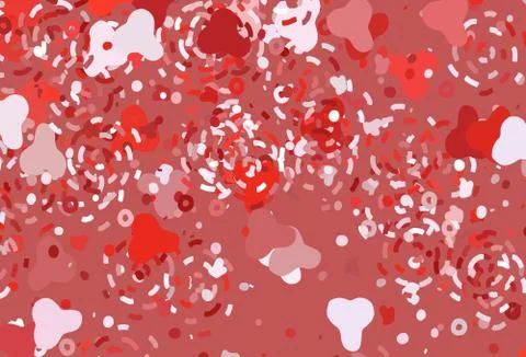 Light Red vector pattern with random forms. Stock Illustration