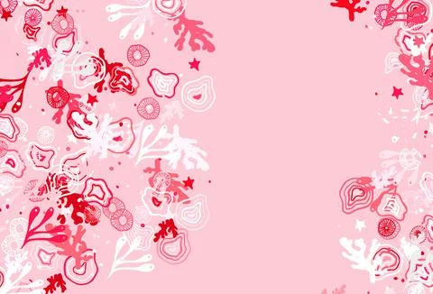 Light Red vector pattern with random forms. Illustrazione stock