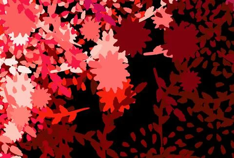 Light Red vector pattern with random forms. Illustrazione stock