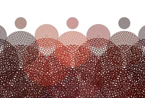 Light Red vector pattern with spheres. Stock Illustration
