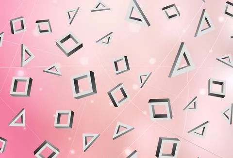 Light Red vector pattern in square style. 库存插图