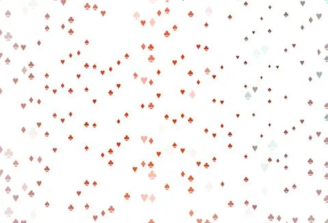 Light Red vector pattern with symbol of cards. Stock Illustration