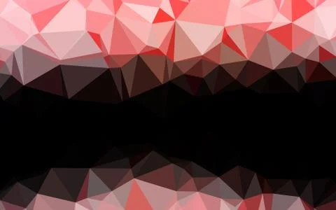 Light Red vector polygonal pattern. Illustrazione stock