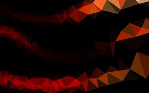 Light Red vector shining triangular pattern. 스톡 일러스트