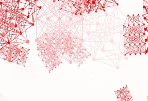 Light Red vector template with artificial intelligence structure. 스톡 일러스트