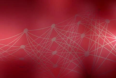 Light Red vector template with artificial intelligence structure. 库存插图