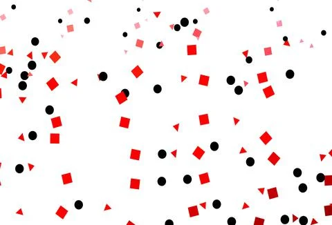 Light Red vector template with crystals, circles, squares. Stock Illustration
