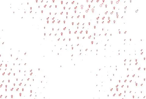 Light red vector template with man, woman symbols. イラスト素材