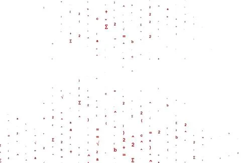 Light Red vector template with math simbols. Stockillustratie