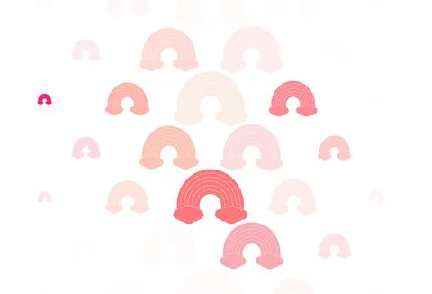 Light Red vector template with rainbow signs. イラスト素材