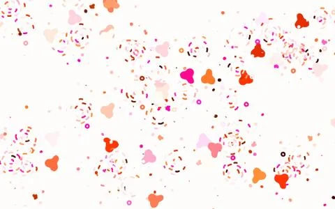 Light Red vector texture with abstract forms. Stock Illustration