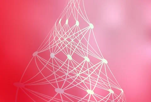 Light Red vector texture with artificial intelligence concept. Stock Illustration