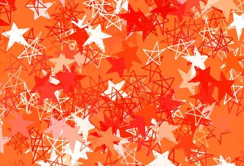 Light Red vector texture with beautiful stars. Stock Illustration