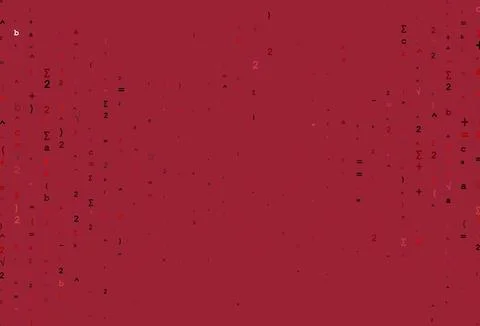 Light Red vector texture with mathematic symbols. Stock Illustration