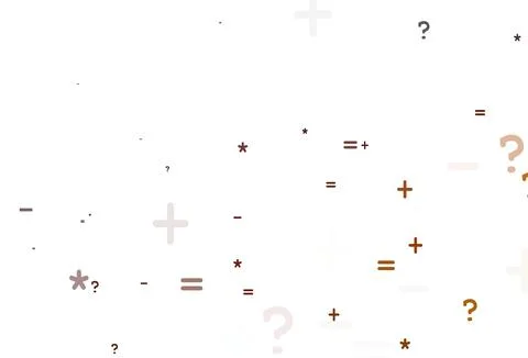 Light Red vector texture with mathematic symbols. Illustrazione stock