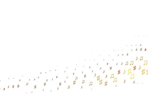 Light Red vector texture with musical notes. イラスト素材