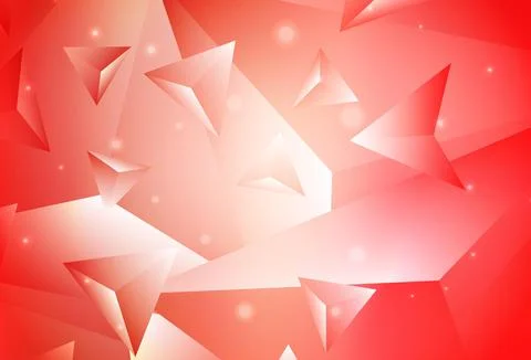 Light Red vector triangle mosaic texture. 스톡 일러스트