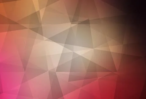 Light Red, Yellow vector abstract polygonal pattern. Stock Illustration