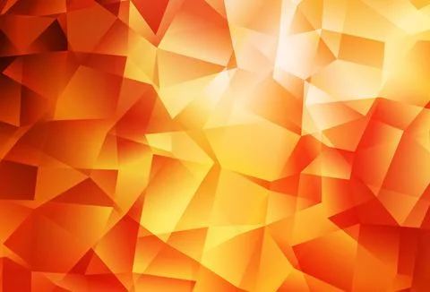 Light Red, Yellow vector abstract polygonal pattern. 스톡 일러스트